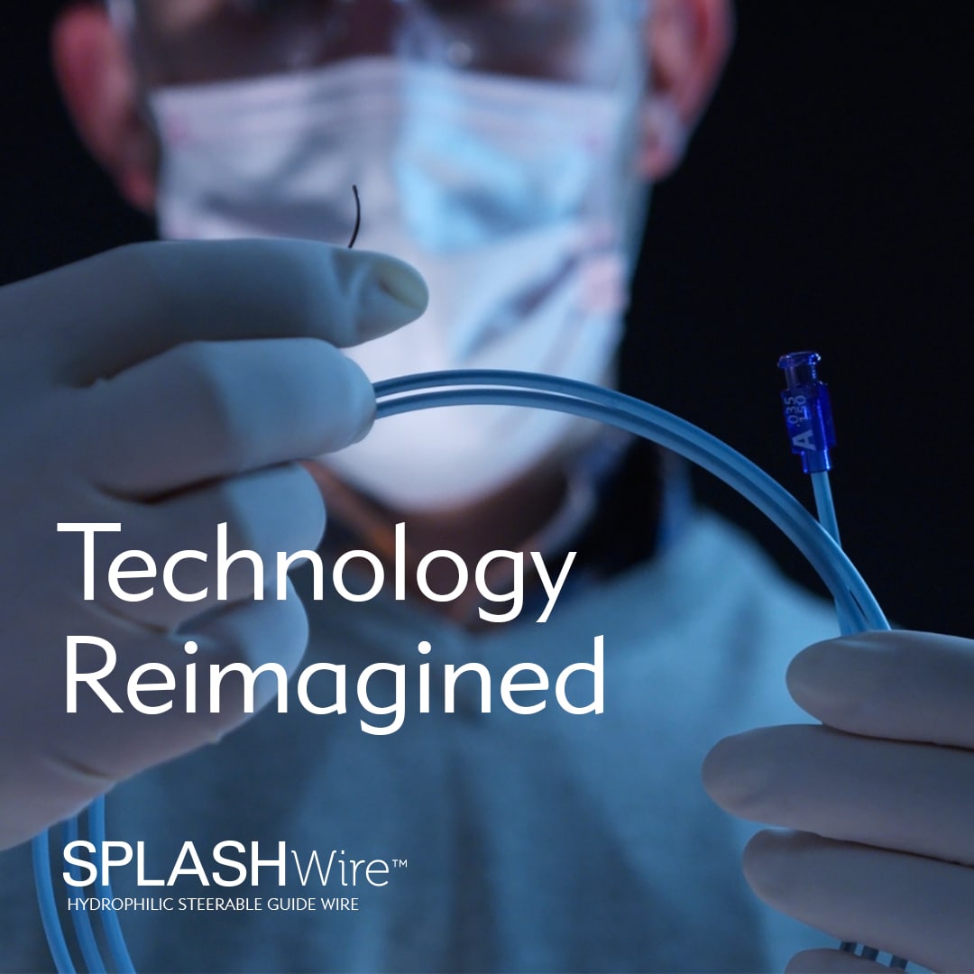 Technology Reimagined - the SplashWire Hydrophilic Steerable Guide Wire